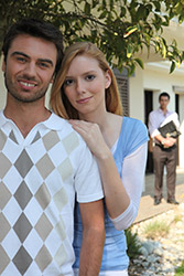 couple with realtor